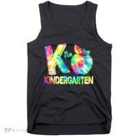 Cute Tie Dye K Is For Kindergarten Tank Top thumb 0
