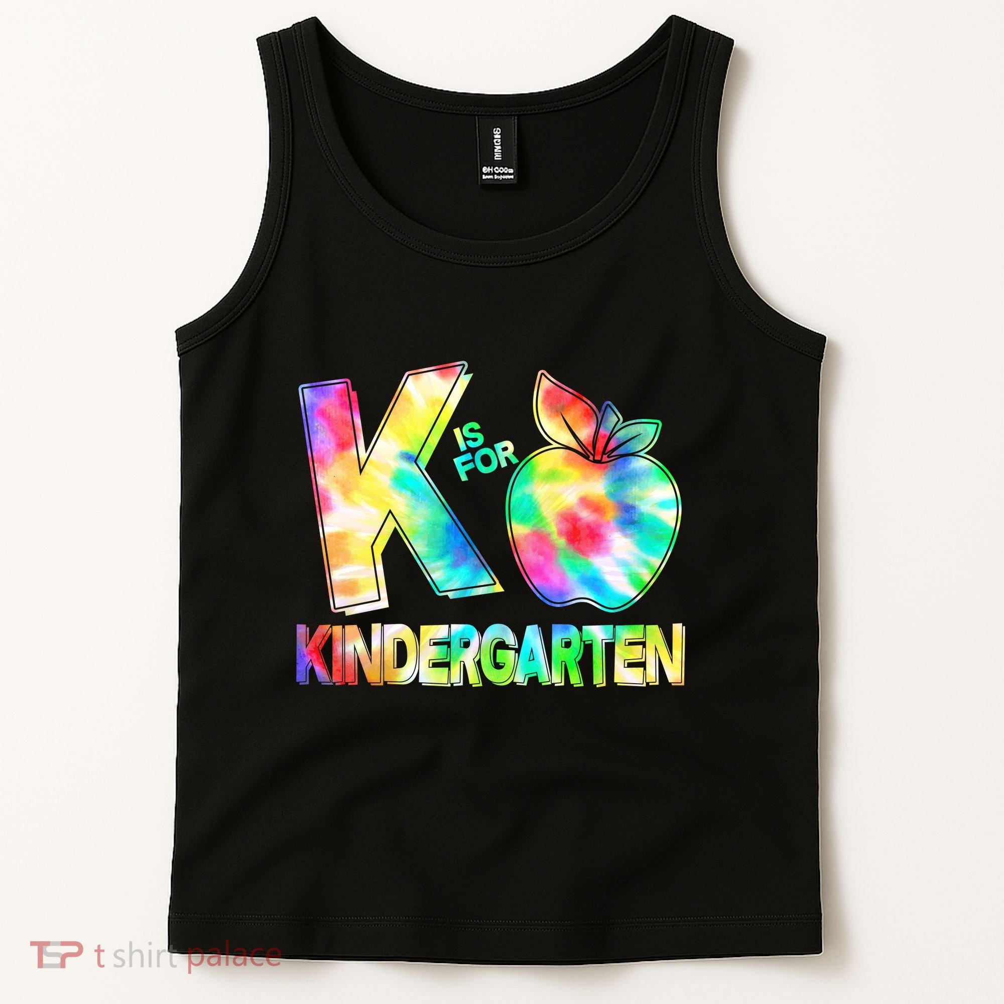 Cute Tie Dye K Is For Kindergarten Tank Top