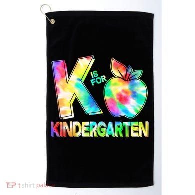 Cute Tie Dye K Is For Kindergarten Golf Towel