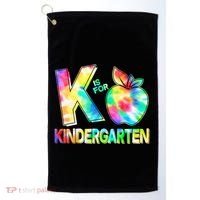 Cute Tie Dye K Is For Kindergarten Golf Towel thumb 0