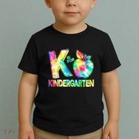 Cute Tie Dye K Is For Kindergarten Toddler T-Shirt thumb 2
