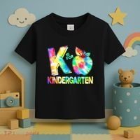 Cute Tie Dye K Is For Kindergarten Toddler T-Shirt thumb 3
