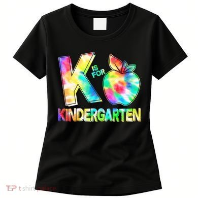 Cute Tie Dye K Is For Kindergarten Women's T-Shirt