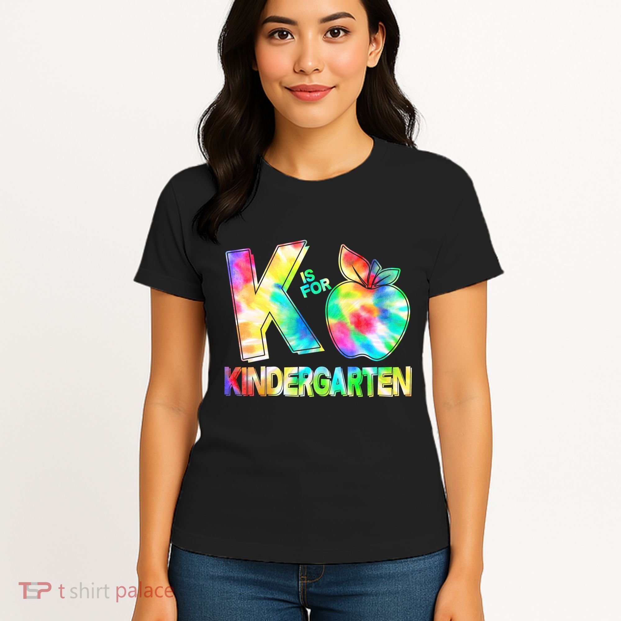 Cute Tie Dye K Is For Kindergarten Women's T-Shirt