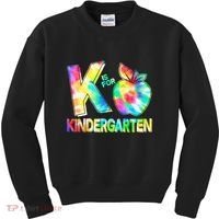 Cute Tie Dye K Is For Kindergarten Kids Sweatshirt thumb 0