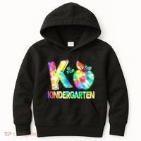 Cute Tie Dye K Is For Kindergarten Kids Hoodie thumb 0