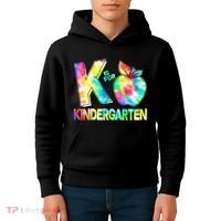Cute Tie Dye K Is For Kindergarten Kids Hoodie thumb 4