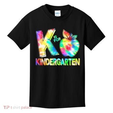 Cute Tie Dye K Is For Kindergarten Kids T-Shirt