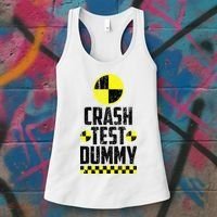 Crash Test Dummy Last Minute Costume Women's Tank Top thumb 3