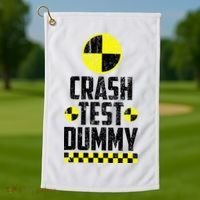 Crash Test Dummy Last Minute Costume Golf Towel thumb 1