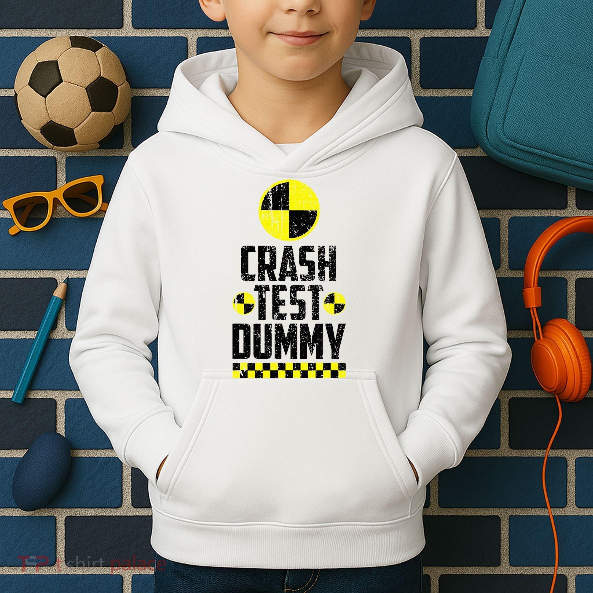 Crash Test Dummy Last Minute Costume Kids Hoodie