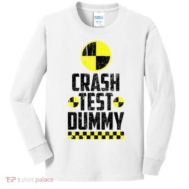 Crash Test Dummy Last Minute Costume Kids Long Sleeve Shirt