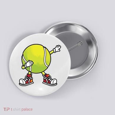 Cute Tennis Design For Tennis Player Racket Sport Button