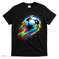 Colorful Tie Dye Soccer Ball T-Shirt thumb 0