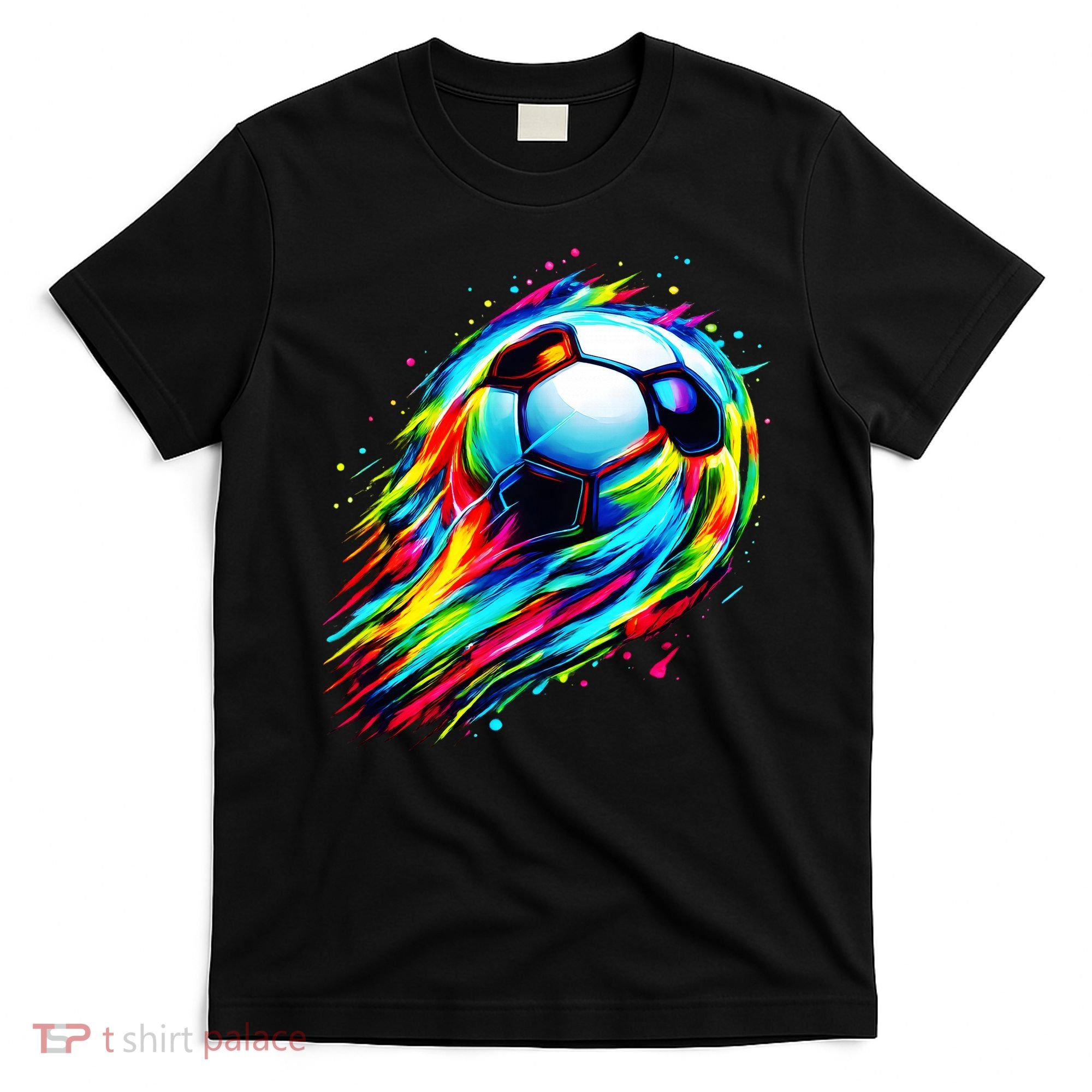 Colorful Tie Dye Soccer Ball T-Shirt