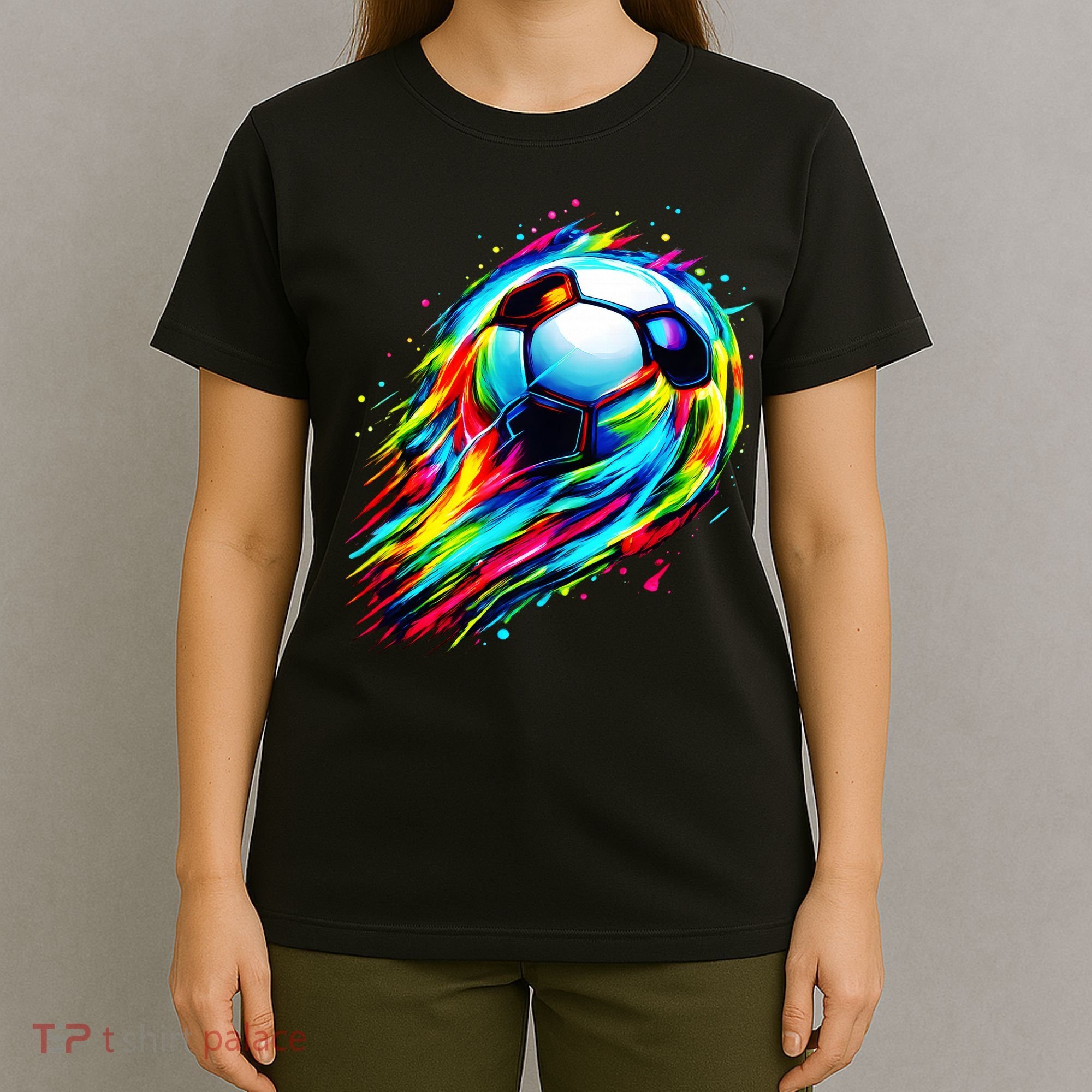 Colorful Tie Dye Soccer Ball T-Shirt