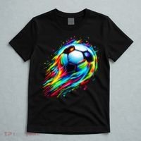 Colorful Tie Dye Soccer Ball T-Shirt thumb 5