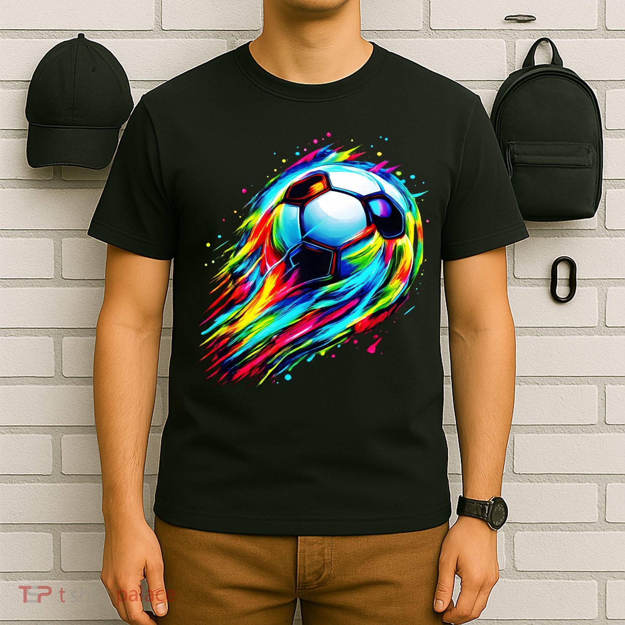 Colorful Tie Dye Soccer Ball T-Shirt