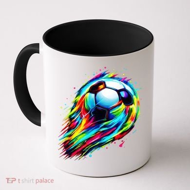 Colorful Tie Dye Soccer Ball Coffee Mug
