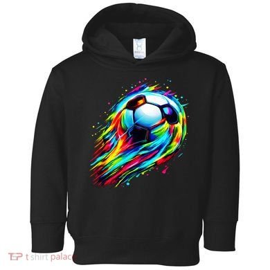 Colorful Tie Dye Soccer Ball Toddler Hoodie