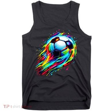 Colorful Tie Dye Soccer Ball Tank Top