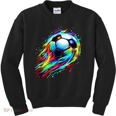 Colorful Tie Dye Soccer Ball Kids Sweatshirt