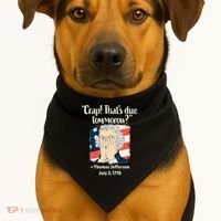 Crap That's Due Tomorrow Thomas Jefferson 4th of July 1776 USA-Made Doggie Bandana thumb 1