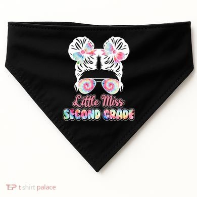 Cute Tie Dye Little Miss Second Grade USA-Made Doggie Bandana