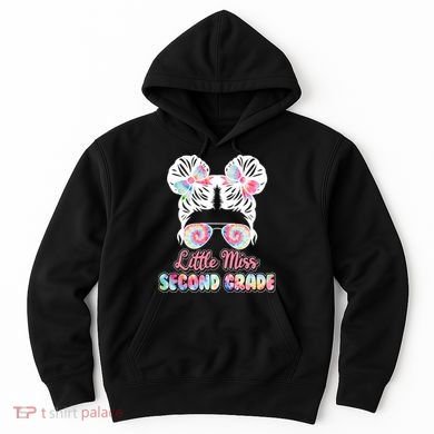 Cute Tie Dye Little Miss Second Grade Hoodie