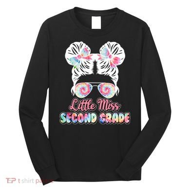 Cute Tie Dye Little Miss Second Grade Long Sleeve Shirt