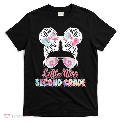 Cute Tie Dye Little Miss Second Grade T-Shirt