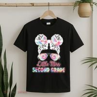 Cute Tie Dye Little Miss Second Grade T-Shirt thumb 2