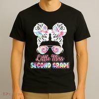 Cute Tie Dye Little Miss Second Grade T-Shirt thumb 3
