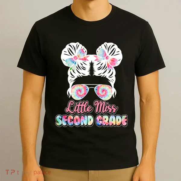 Cute Tie Dye Little Miss Second Grade T-Shirt