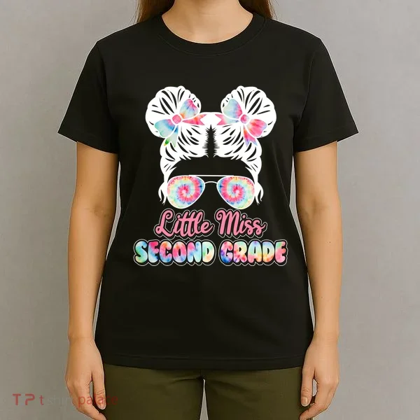 Cute Tie Dye Little Miss Second Grade T-Shirt