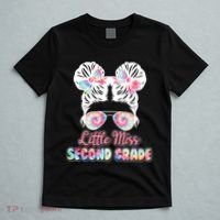 Cute Tie Dye Little Miss Second Grade T-Shirt thumb 5