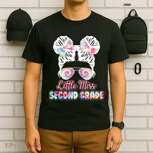 Cute Tie Dye Little Miss Second Grade T-Shirt