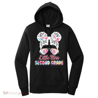 Cute Tie Dye Little Miss Second Grade Women's Hoodie