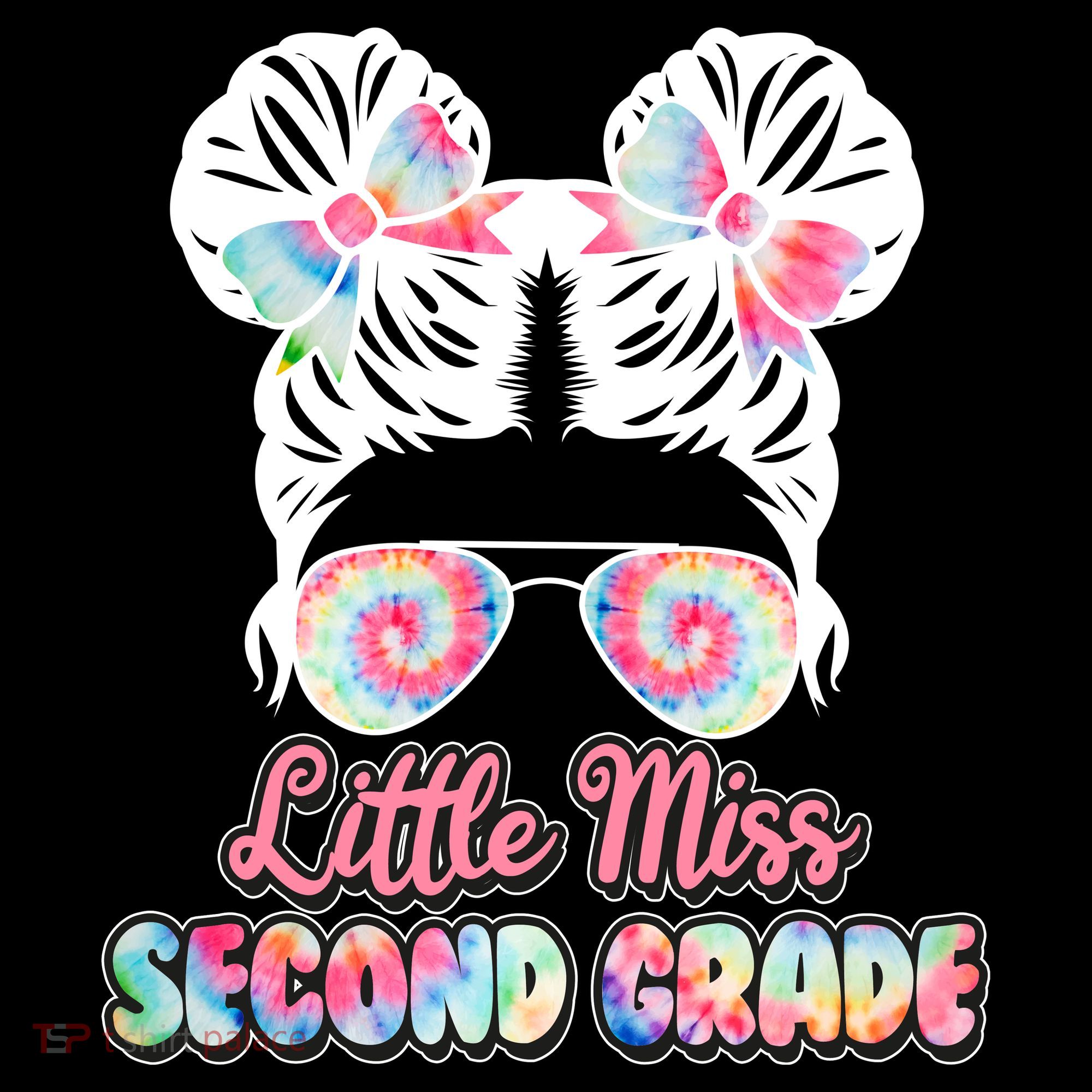 Cute Tie Dye Little Miss Second Grade Mousepad