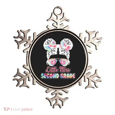 Cute Tie Dye Little Miss Second Grade Ornament