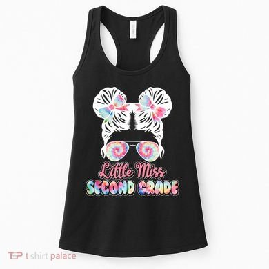 Cute Tie Dye Little Miss Second Grade Women's Tank Top