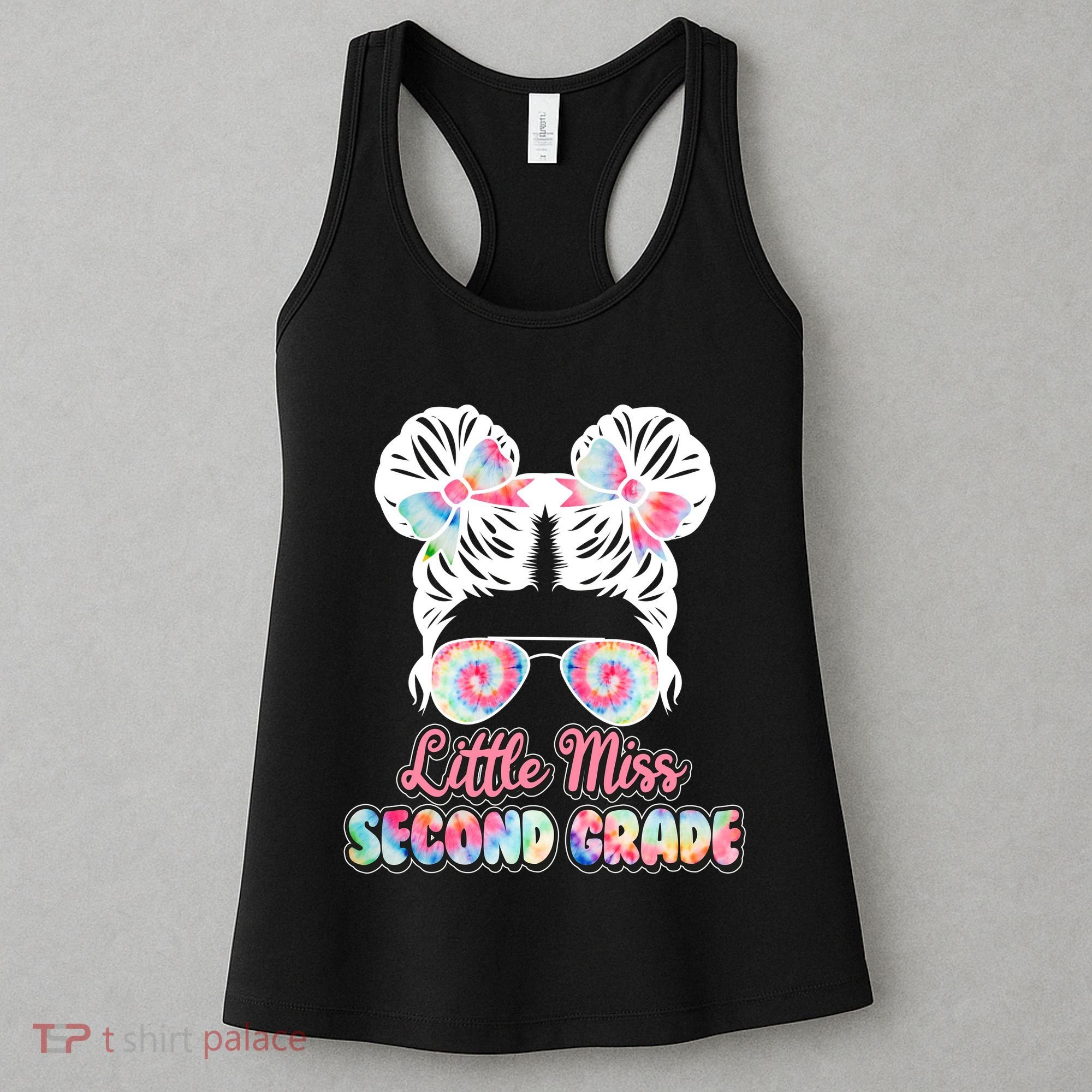 Cute Tie Dye Little Miss Second Grade Women's Tank Top