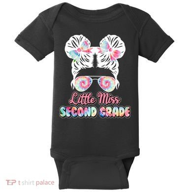 Cute Tie Dye Little Miss Second Grade Baby Bodysuit