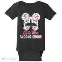 Cute Tie Dye Little Miss Second Grade Baby Bodysuit thumb 0