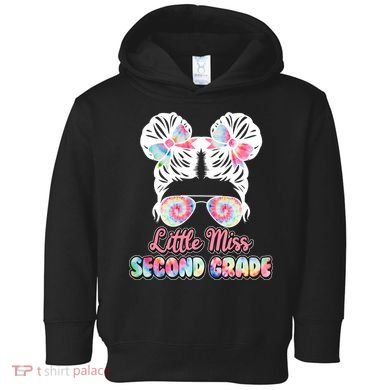 Cute Tie Dye Little Miss Second Grade Toddler Hoodie