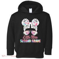 Cute Tie Dye Little Miss Second Grade Toddler Hoodie thumb 0