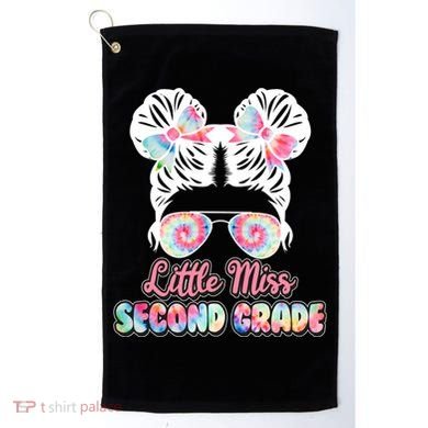 Cute Tie Dye Little Miss Second Grade Golf Towel