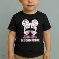 Cute Tie Dye Little Miss Second Grade Toddler T-Shirt thumb 2