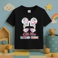 Cute Tie Dye Little Miss Second Grade Toddler T-Shirt thumb 3