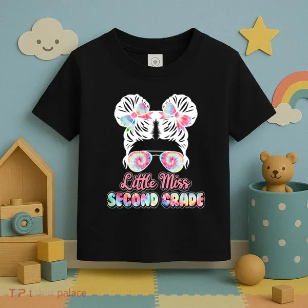 Cute Tie Dye Little Miss Second Grade Toddler T-Shirt